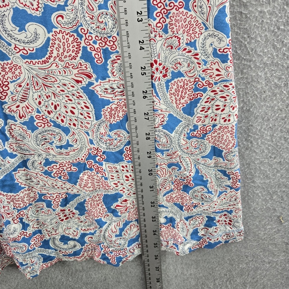 LOFT Women Dress L Blue Paisley A-Line Sleeveless NWOT (Bin 6) - Picture 5 of 8